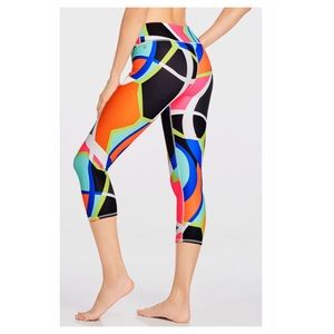 Fabletics Crop Leggings Neon Popsicle Print